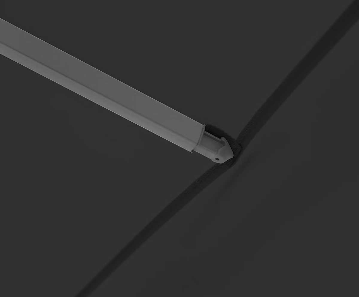 Antracit Pro Viseći Četvrtasti Suncobran 3 x 3 m - pogled 5