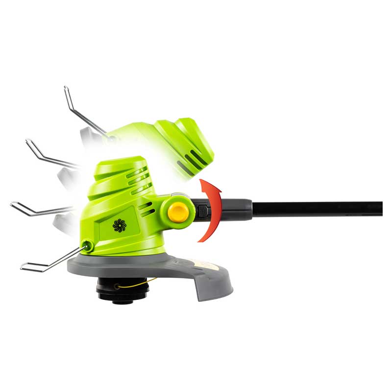 Električni trimer za travu sa točkićima i podesivom teleskopskom drškom 500W Fieldmann FZS 2002-E - pogled 5