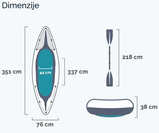 Intex Kajak dvosed na naduvavanje sa opremom Challenger K2 68306 - pogled 5
