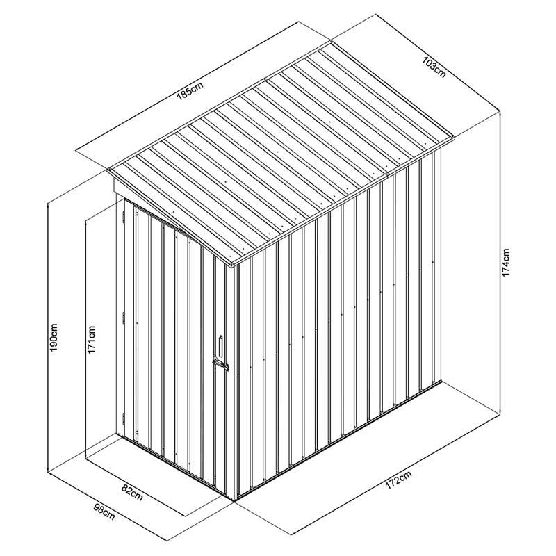 Pomoćna metalna baštenska kućica Fieldmann FZDO 1002 2kvm - pogled 5