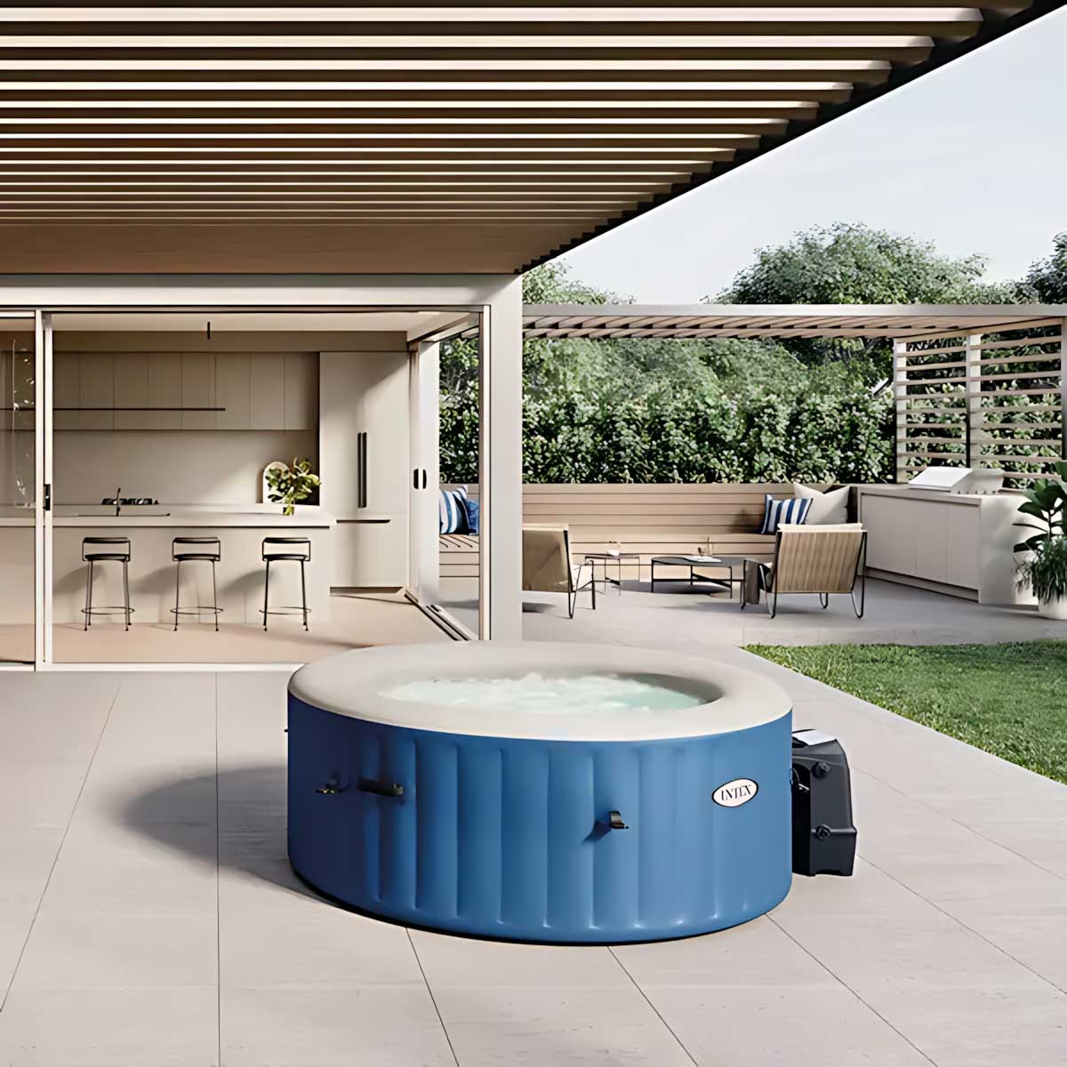 Intex PureSpa – Hidromasažni bazen (jacuzzi) sa grejačem Plavi 28486 - pogled 5