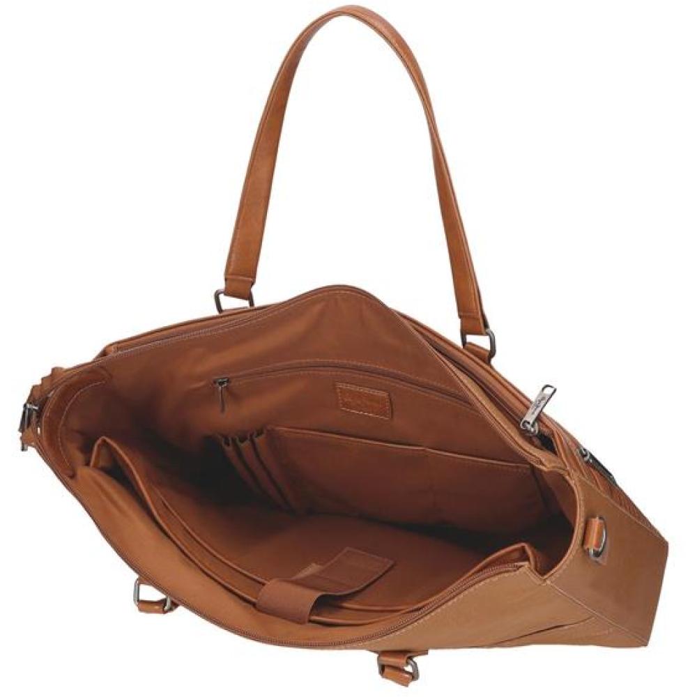 Poslovna ženska torba sa pregradom za laptop PJL Biker brown 71566 - pogled 5