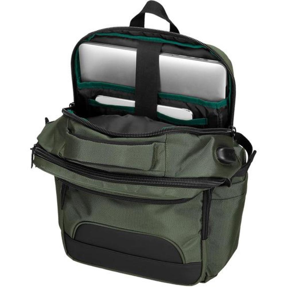 Ranac 40cm sa pregradama za laptop i tablet PJL Bromley green 70624 - pogled 5
