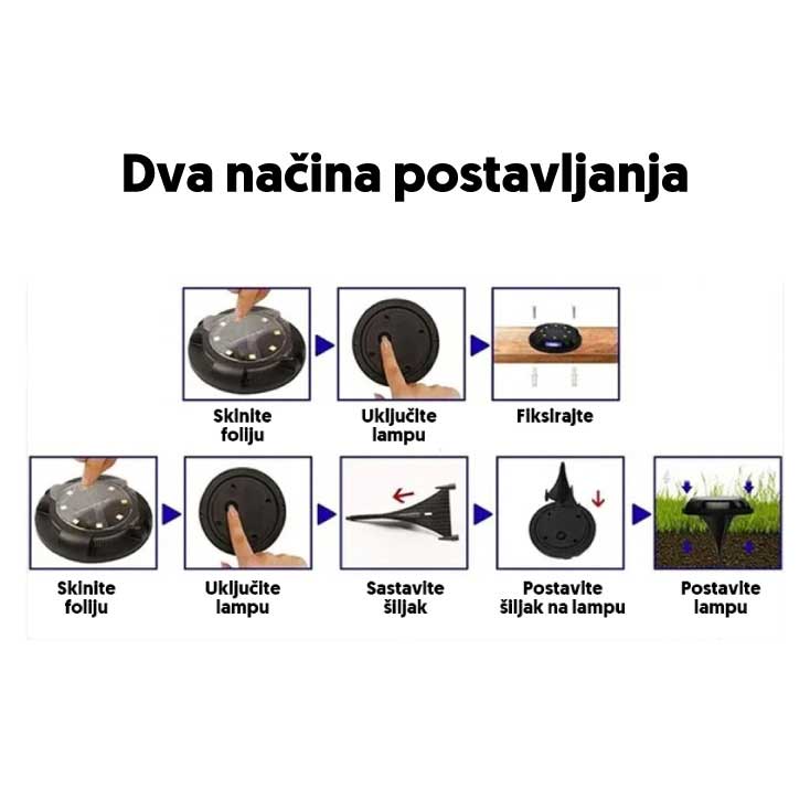 4 Višebojne solarne lampe za dekoraciju dvorišta 5705 - pogled 5