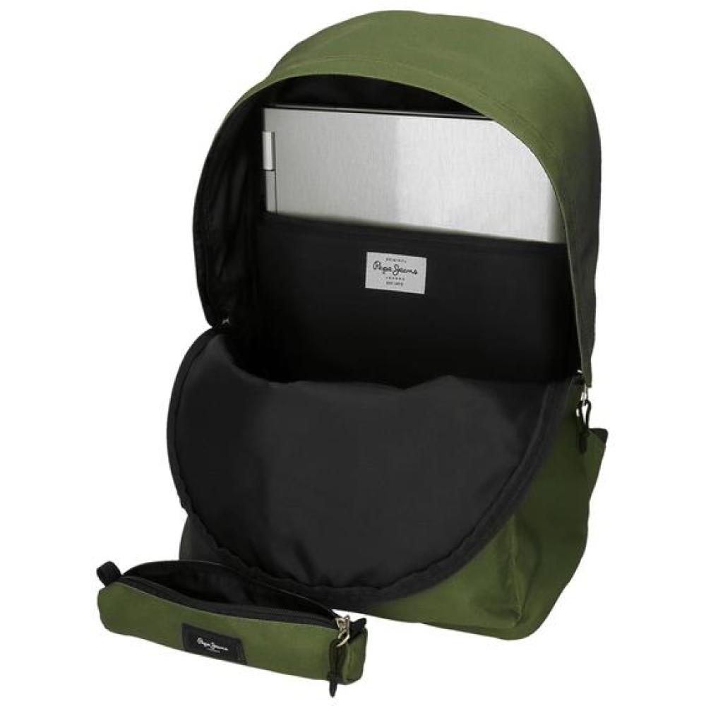 Školski ranac i pernica Komplet Pepe Jeans Aris dark green 63392 - pogled 5