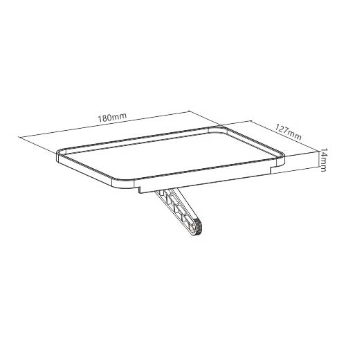 Montažna polica za dodatke na TV-u ili monitoru 18cm Kettz NAV-K91 - pogled 5