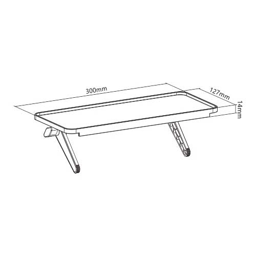 Montažna polica za dodatke na TV-u ili monitoru 30cm Kettz NAV-K92 - pogled 5
