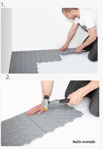 Podna obloga velike nosivosti za spoljnu upotrebu 1m2 7kom. Bergo XL Graphite Grey - pogled 5
