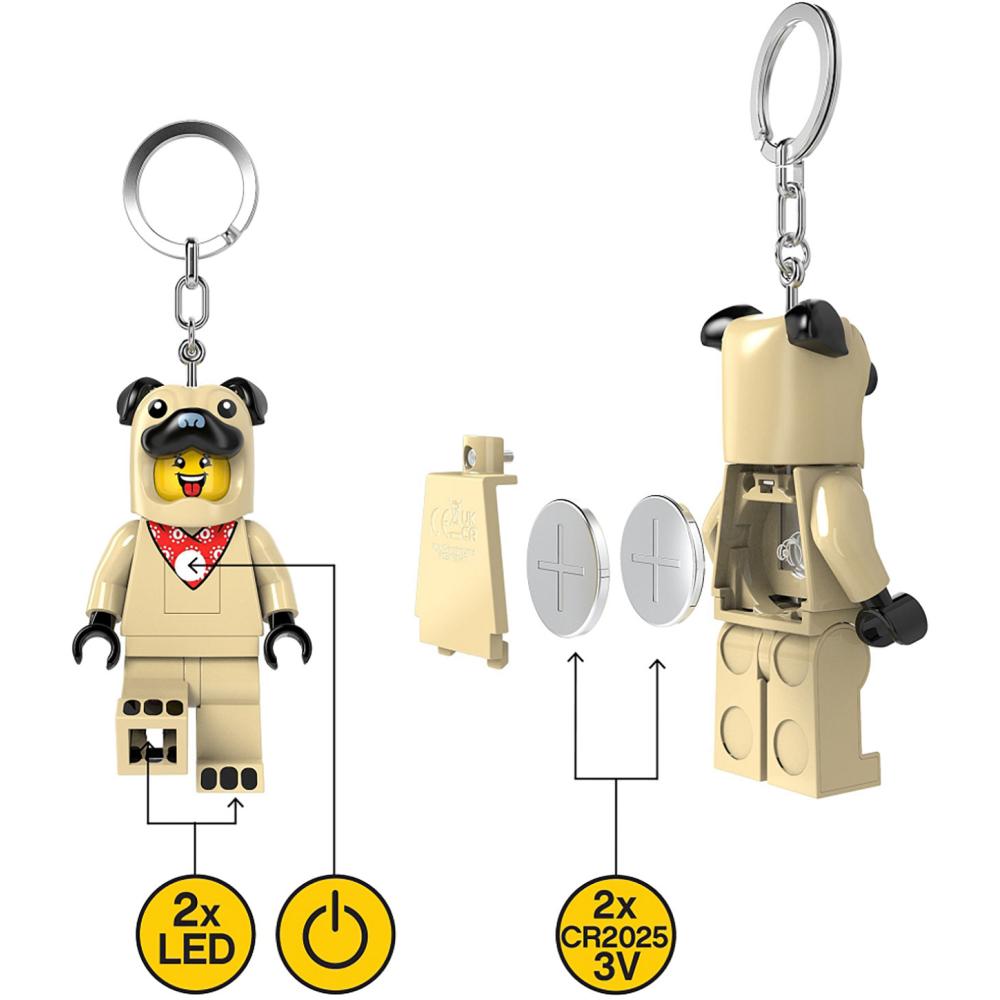 LEGO Lego Minifigure Privezak Za Ključeve Sa Svetlom: Tip U Kostimu Mopsa - pogled 5