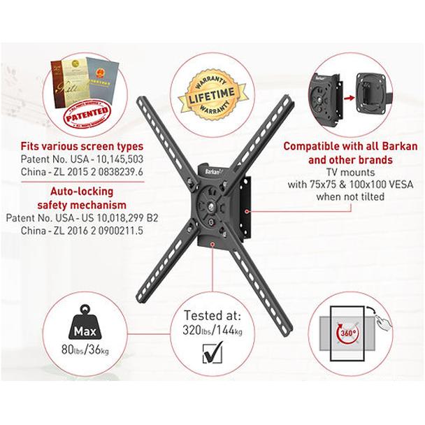 BARKAN BM300R LCD TV zglobni zidni nosač do 65 inča - pogled 5
