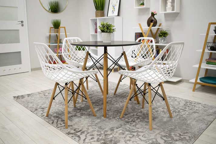 Trpezarijska stolica Sakhai White - pogled 5