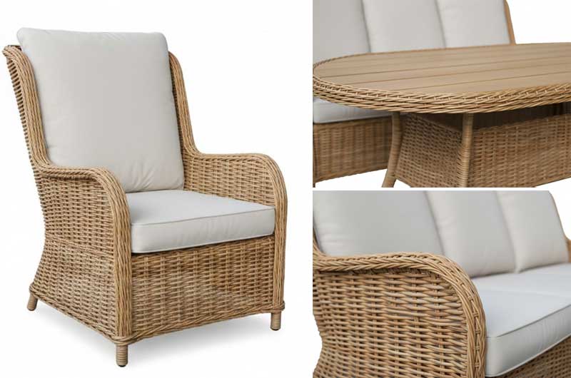 Ratan baštenska garnitura Palmera - pogled 5