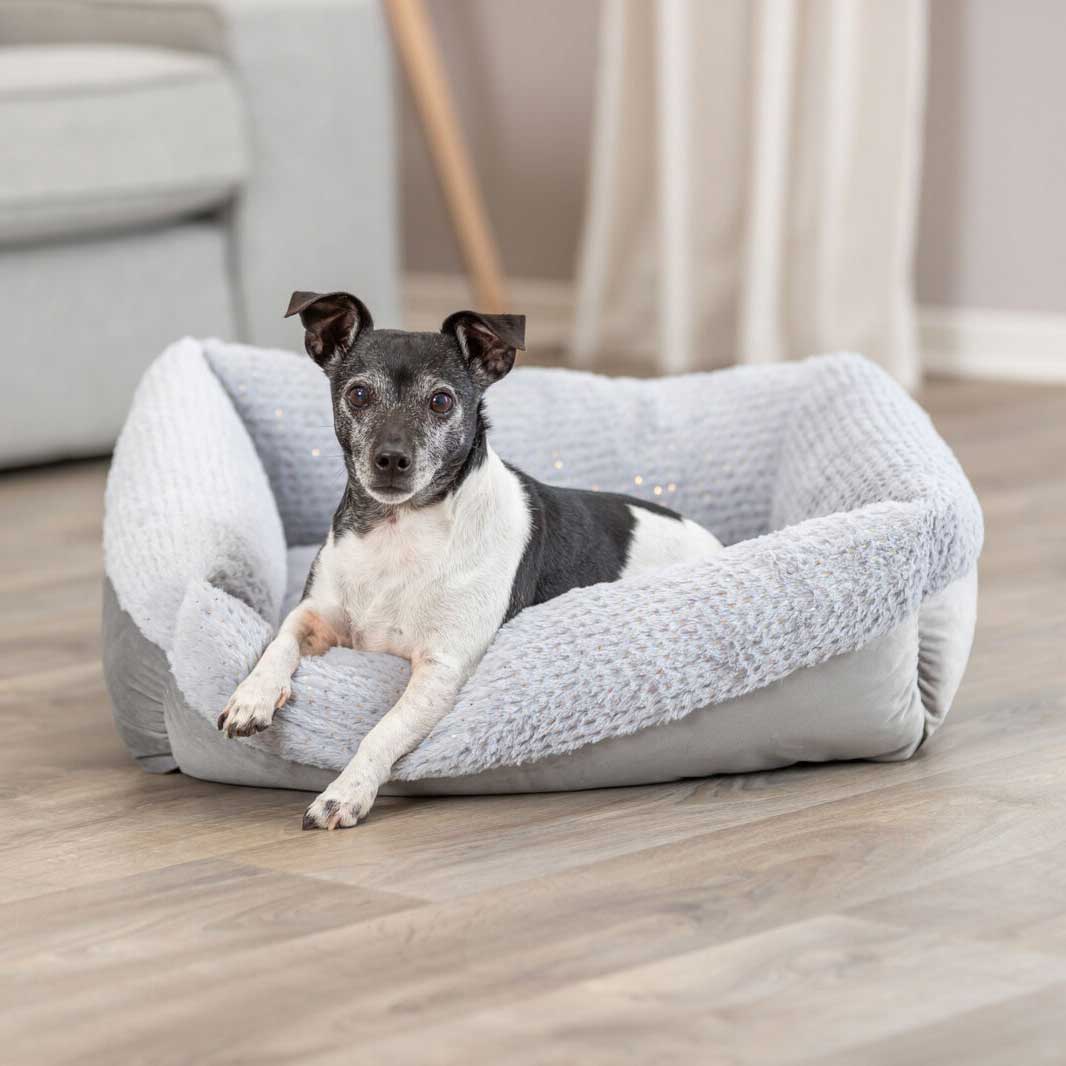 Krevet za pse 100x70cm Livia xmas soft grey Trixie 927112 - pogled 5