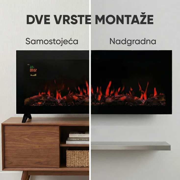 Prosto Električni multikolor kamin 2kW 60 inča  - pogled 5
