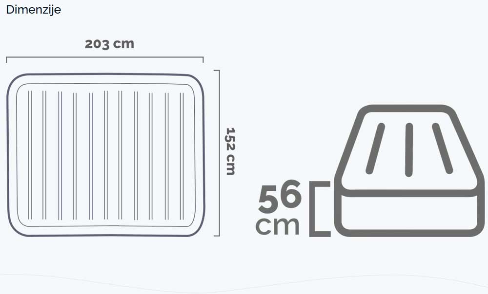 Intex Vazdušni krevet sa integrisanom pumpom Queen Comfort-plush 152x203x56cm 64418ND - pogled 5