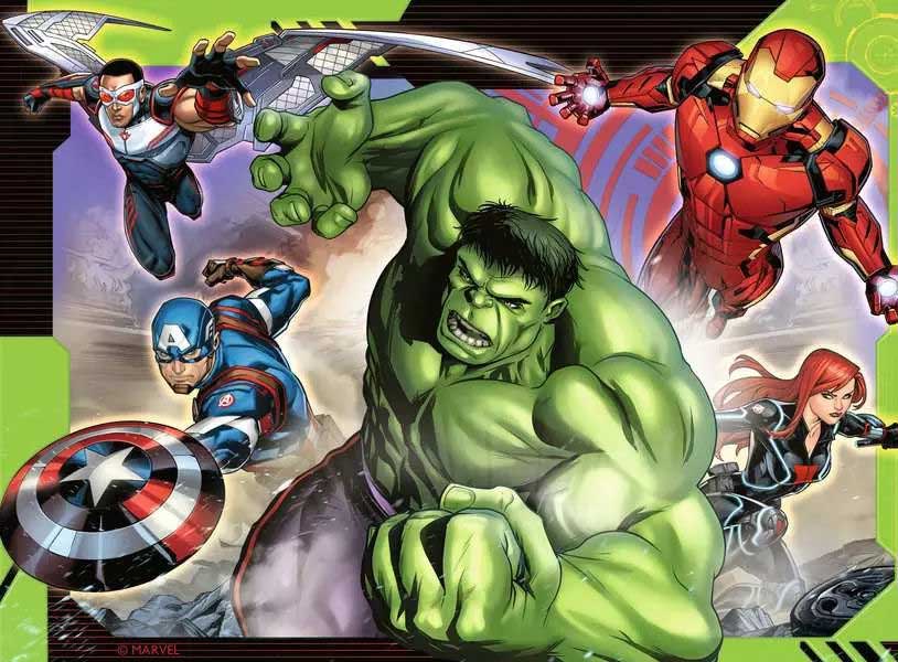 Puzzle za decu 4u1 Pepa Marvel Avengers Ravensburger 06942 - pogled 5