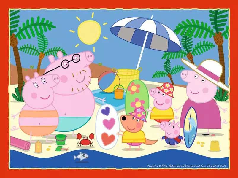 Puzzle za decu 4u1 Pepa Pepa Prase i Zabava napolju Ravensburger 06958 - pogled 5