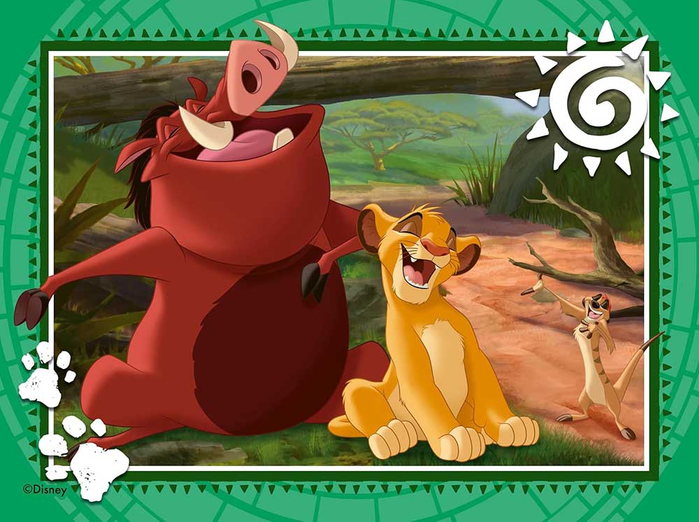 Puzzle za decu 4u1 Kralj lavova - Seti se ko si Disney Ravensburger 12004025 - pogled 5