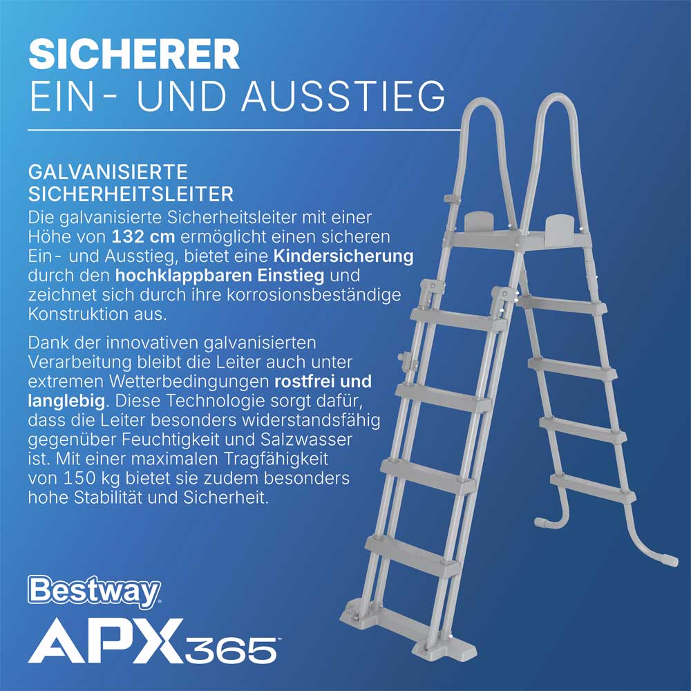 Bestway APX365™ Bazen sa peščanom pumpom i merdevinama 956 x 488 x 132 cm 561KJ - pogled 5