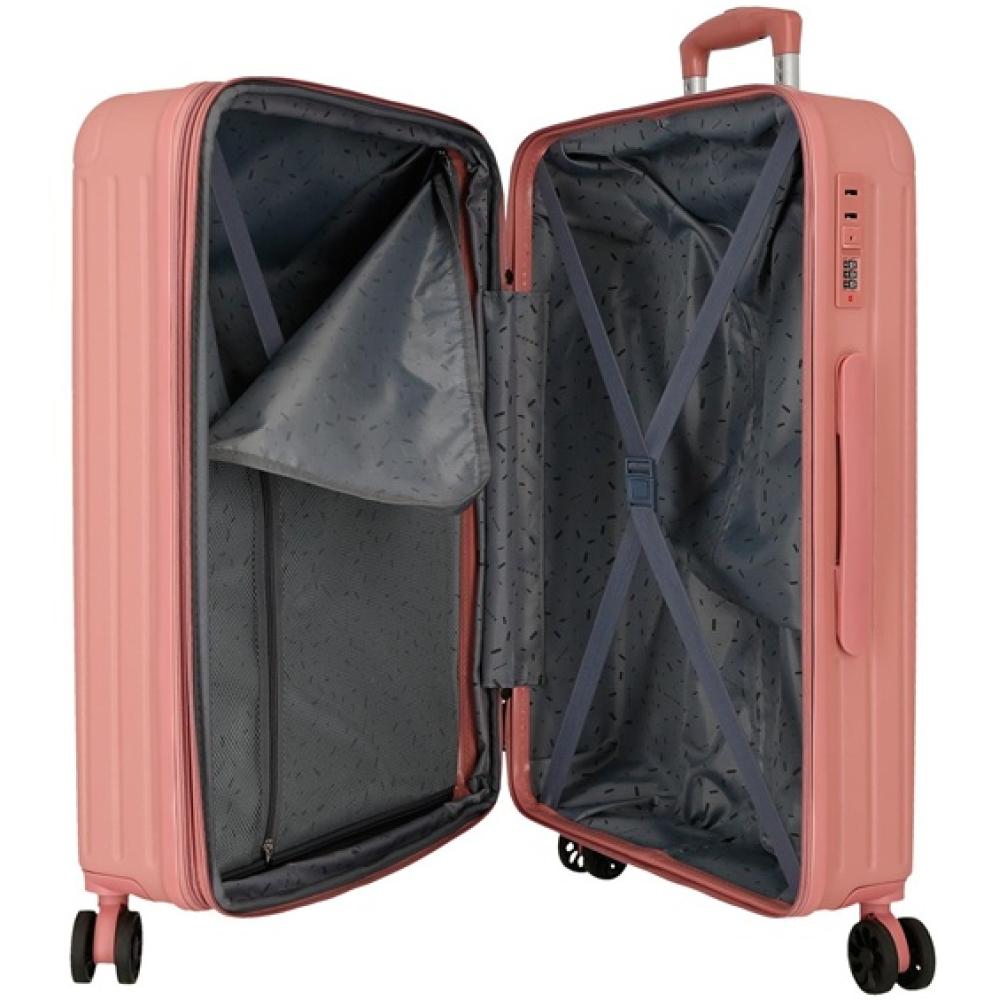 Komplet proširivih kofera 55cm i 68cm Movom Timber powder pink 55589 - pogled 5