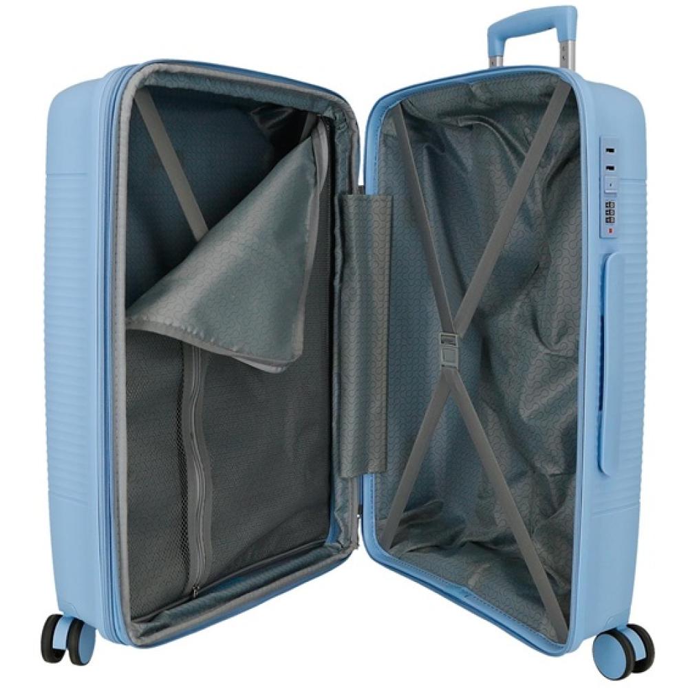 Komplet proširivih polipropilenskih kofera 55cm i 65cm Roll Road Acadia sky blue 55389 - pogled 5