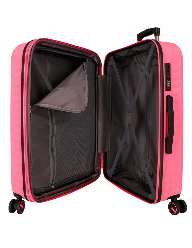 Komplet proširivih ABS kofera 55cm i 68cm PJL Aris fuchsia 63289 - pogled 5