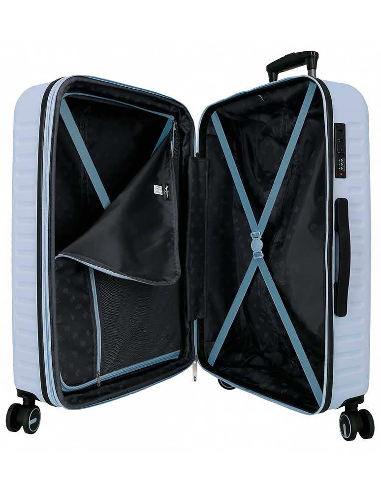 Komplet proširivih ABS kofera 55cm i 68cm PJL Aris light blue 63289 - pogled 5