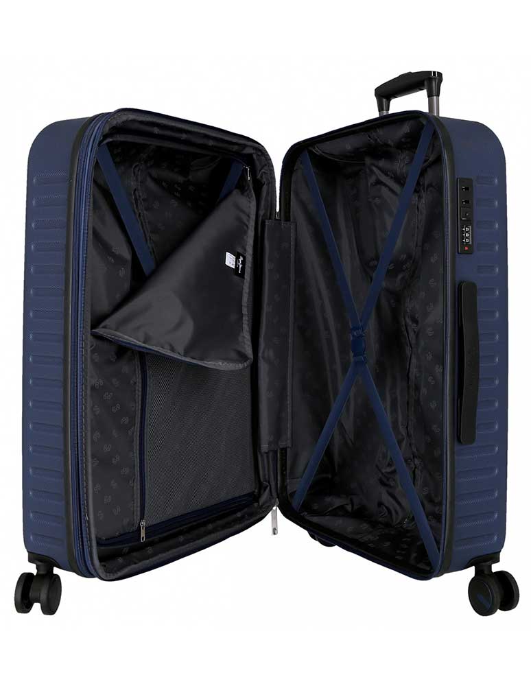Komplet proširivih ABS kofera 55cm i 68cm PJL Aris navy 63289 - pogled 5