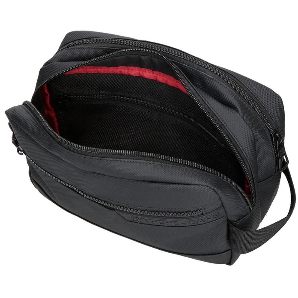Muški neseser sa 2 pregrade Pepe Jeans Dorking black 74644 - pogled 5