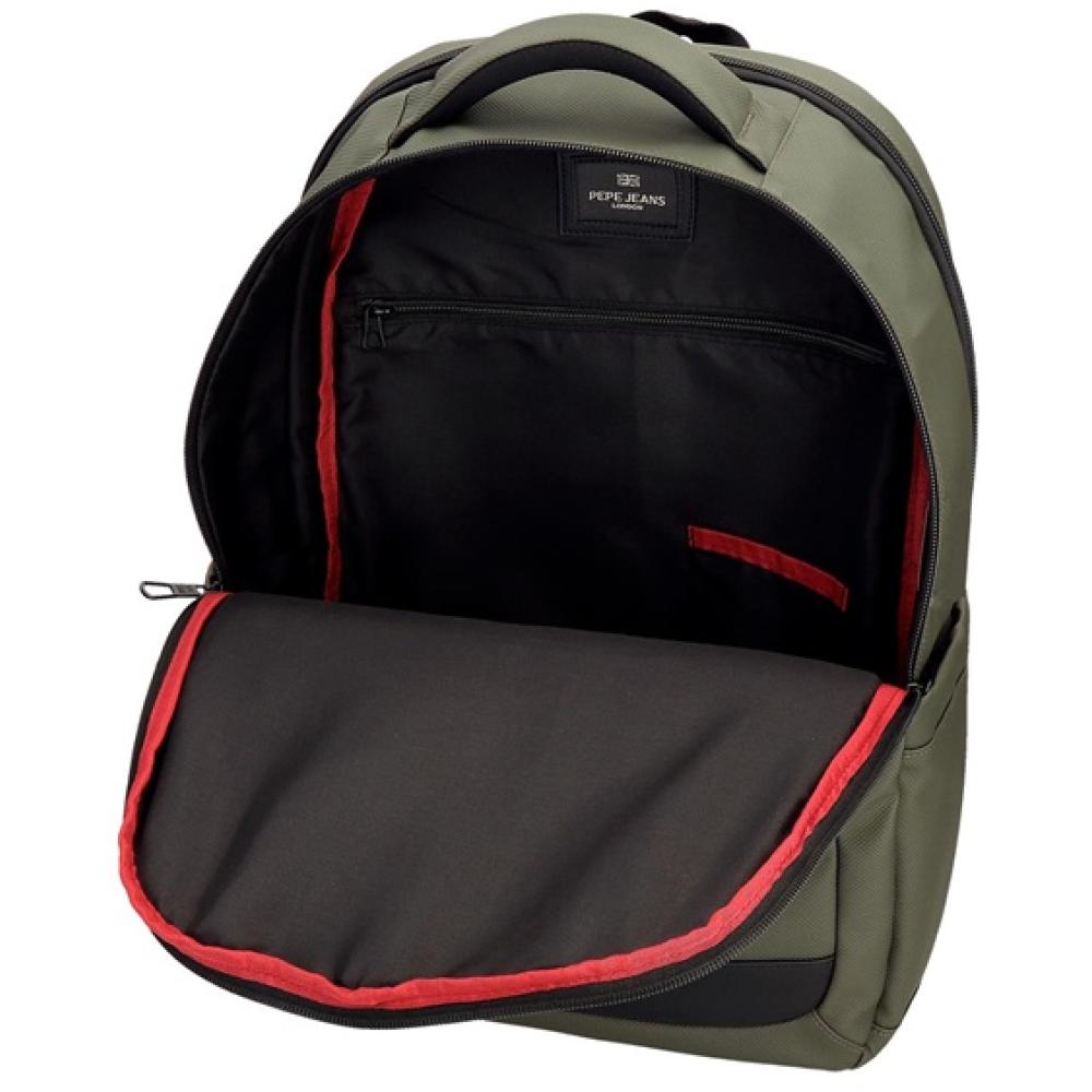 Ranac 44cm sa pregradama za laptop i tablet Pepe Jeans Dorking khaki 74629 - pogled 5