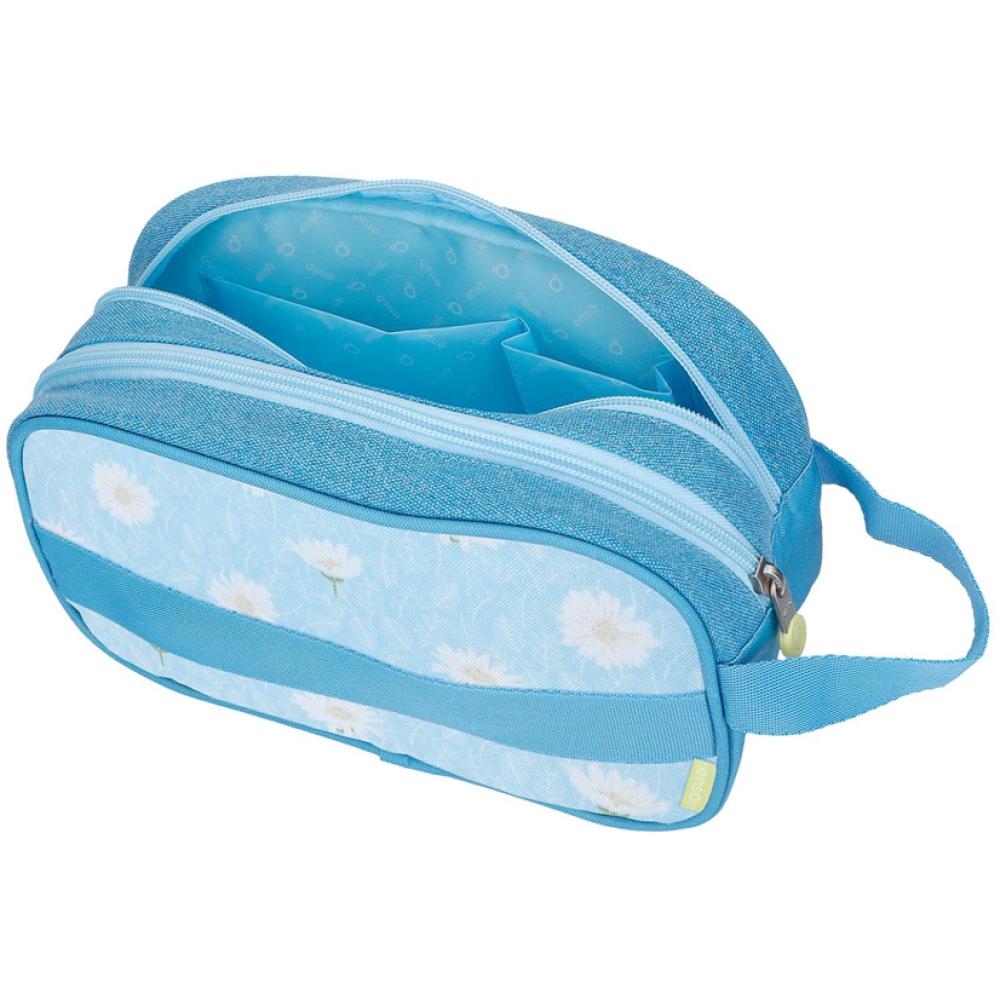 Kozmetički neseser sa 2 pregrade Enso Happiness blue 99744 - pogled 5