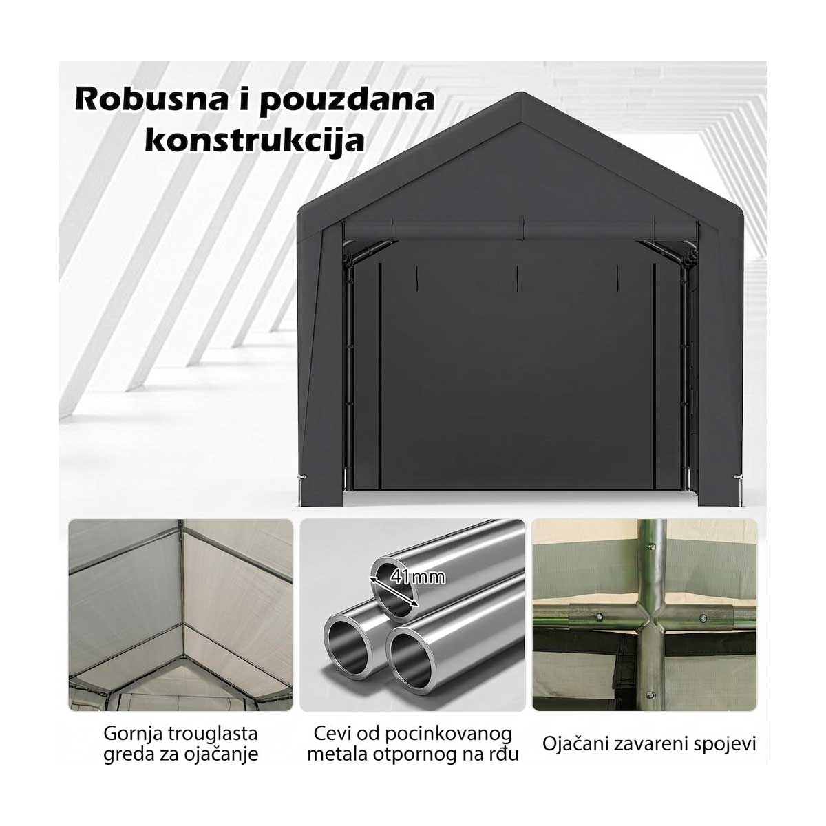 Baštenska Garaža, Šator Za Proslave, Paviljon Venturo Titan 6 x 3 m - pogled 5