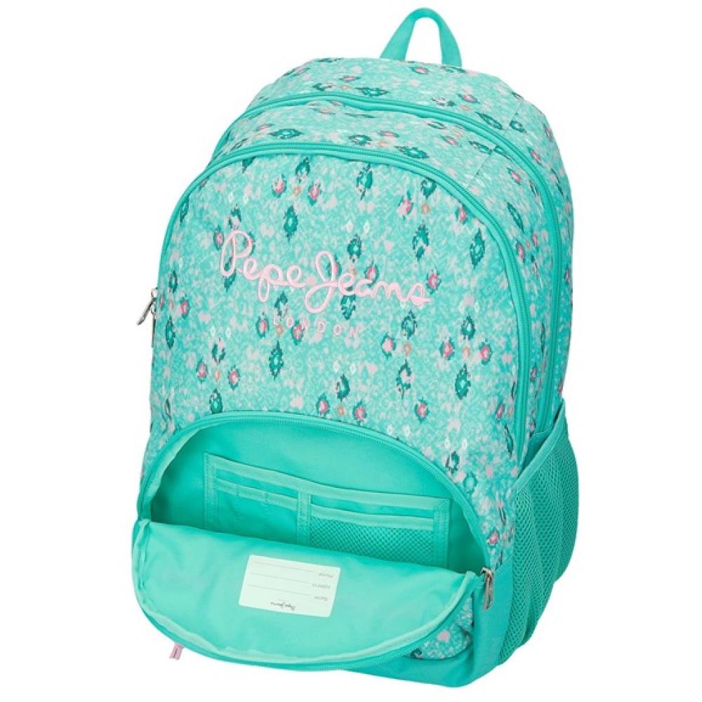 Ranac 44cm za školu Pepe Jeans Sun turquoise 61125 - pogled 5