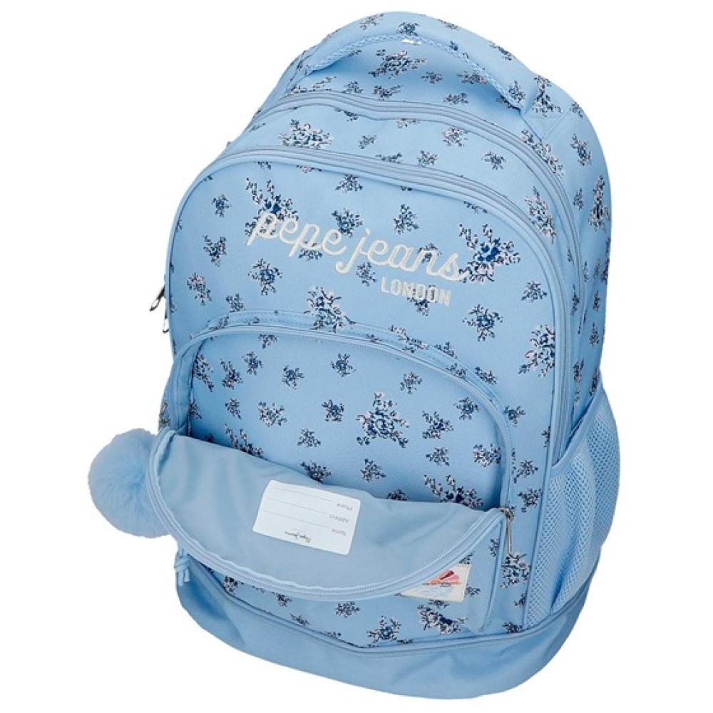 Ranac za školu 43cm sa točkićima Pepe Jeans Olivia light blue 60829 - pogled 5