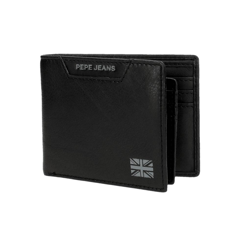 Muški kožni novčanik na preklop 11cm Pepe Jeans Indiana black 75340 - pogled 5