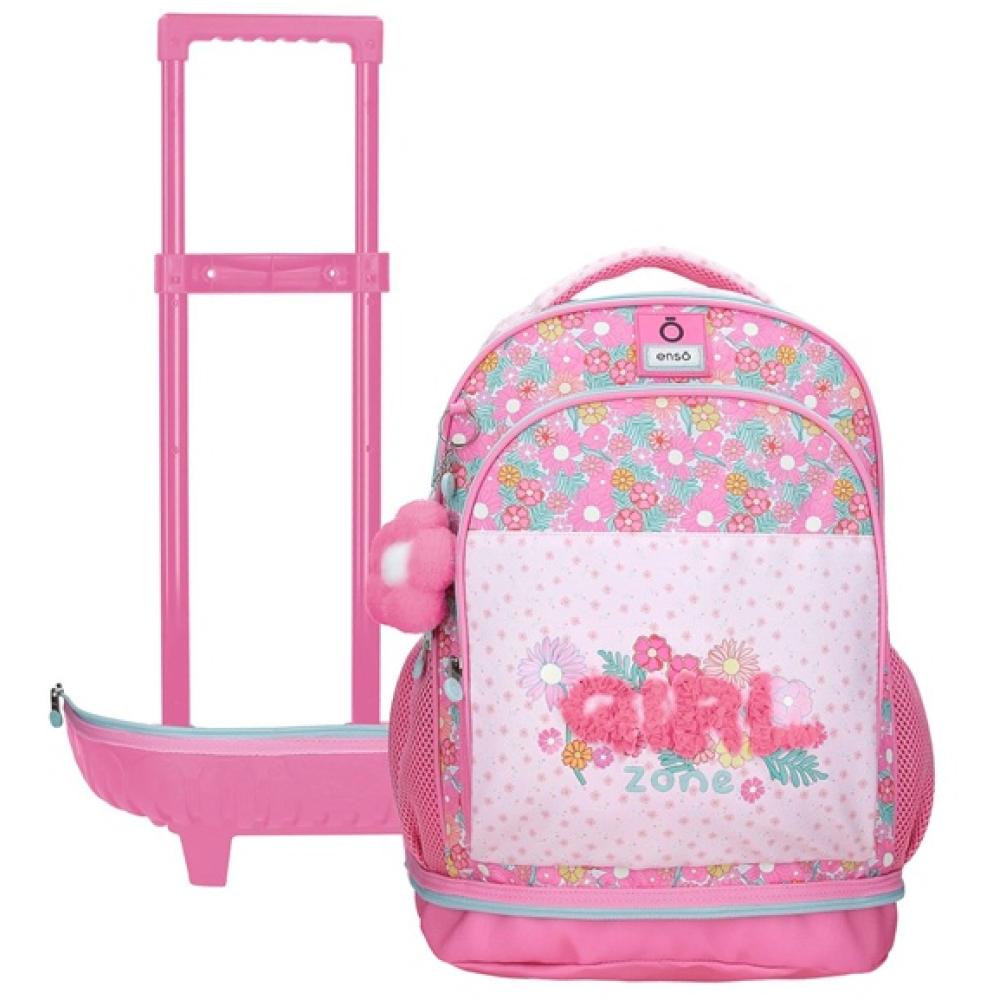 Ranac za školu 43cm sa točkićima Enso Girl Zone pink 99329 - pogled 5