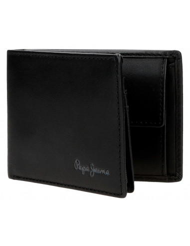 Kožni novčanik na preklop Pepe Jeans Luton black 73631 - pogled 5