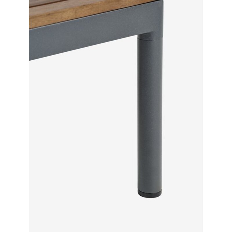 Lounge sto HOU Š75xD75 cm, aluminijum i tvrdo drvo - pogled 5