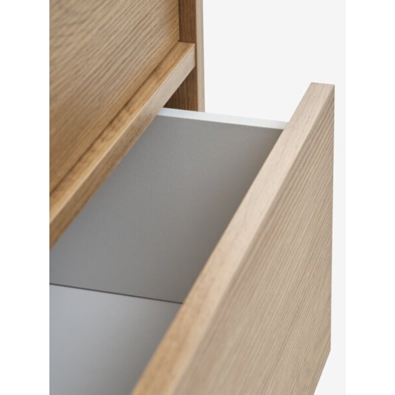 Komoda TRANUM, 4 fioke, topao hrast, 81x102x45 cm - pogled 5