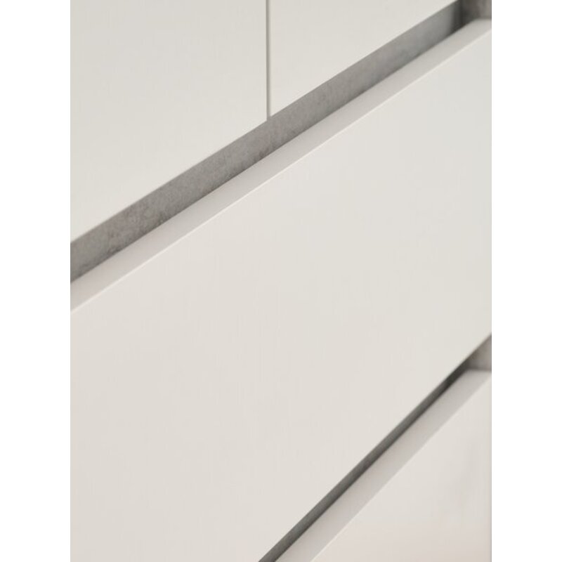 Ormar BILLUND 80x193 cm, 2 vrata i 2 fioke, travertin/bež - pogled 5