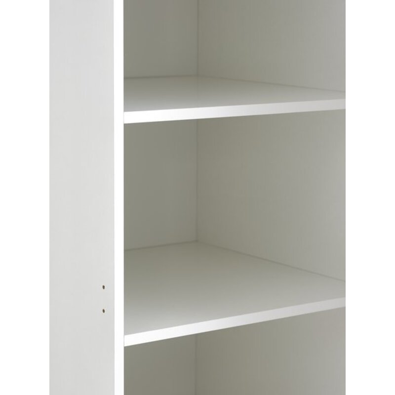Ormar FANDRUP 97x176 cm, 2 vrata, 3 fioke, bela - pogled 5