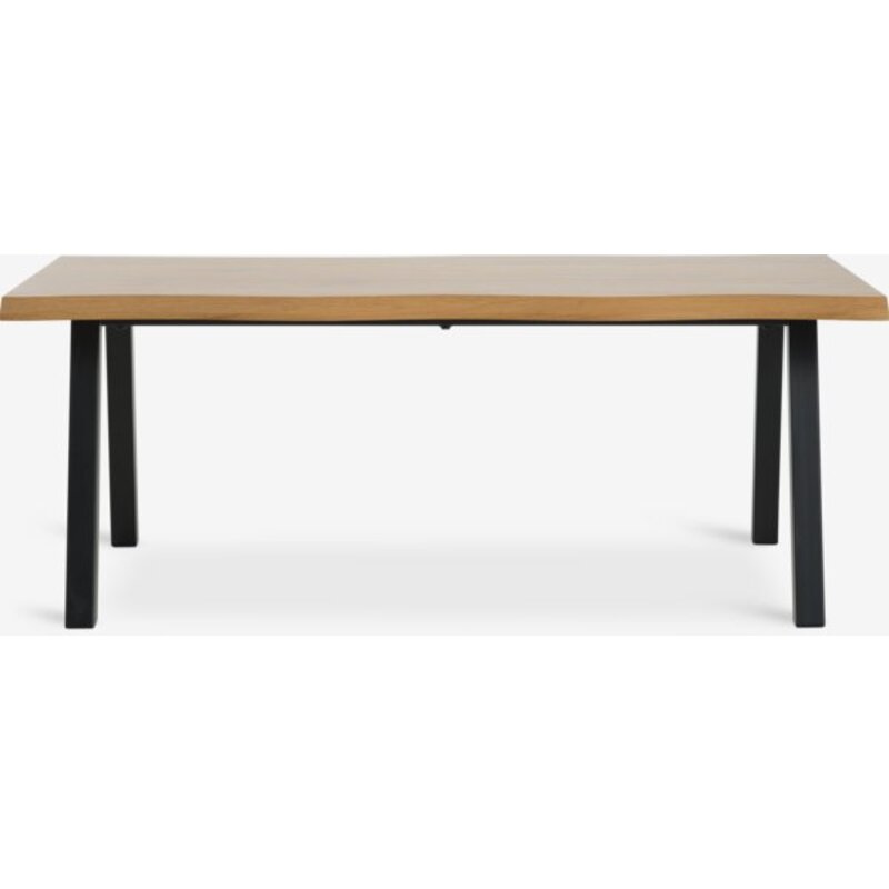 Stočić HALSKOV 70x120 cm, natur hrast/crna - pogled 5