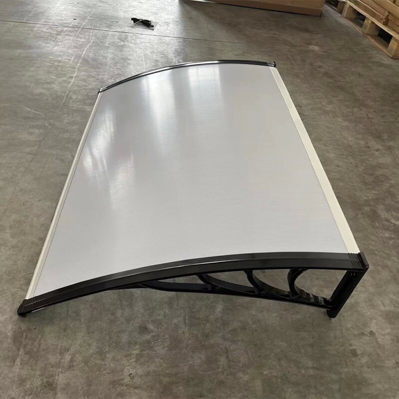 Nadstrešnica 150x100 cm Providni Leksan 5mm sa Crnim Nosačima - pogled 5