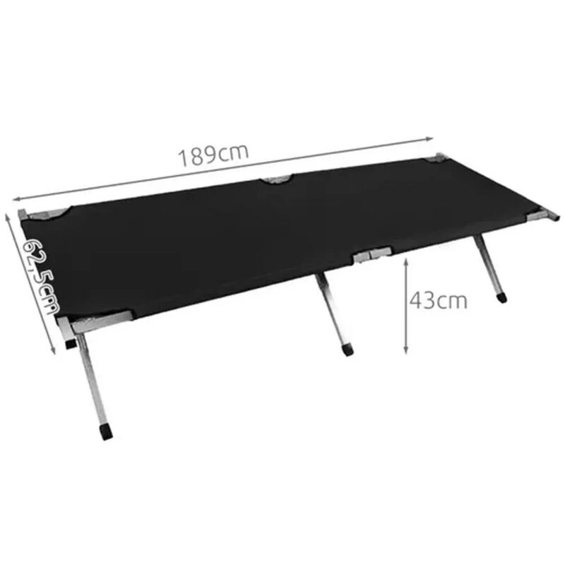 Trizand Krevet za Kampovanje 189x70x43cm, Crni - pogled 5