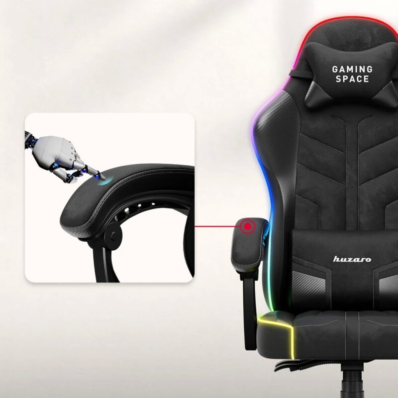 Huzaro Force 2.7 RGB Crna Gaming Stolica - pogled 5