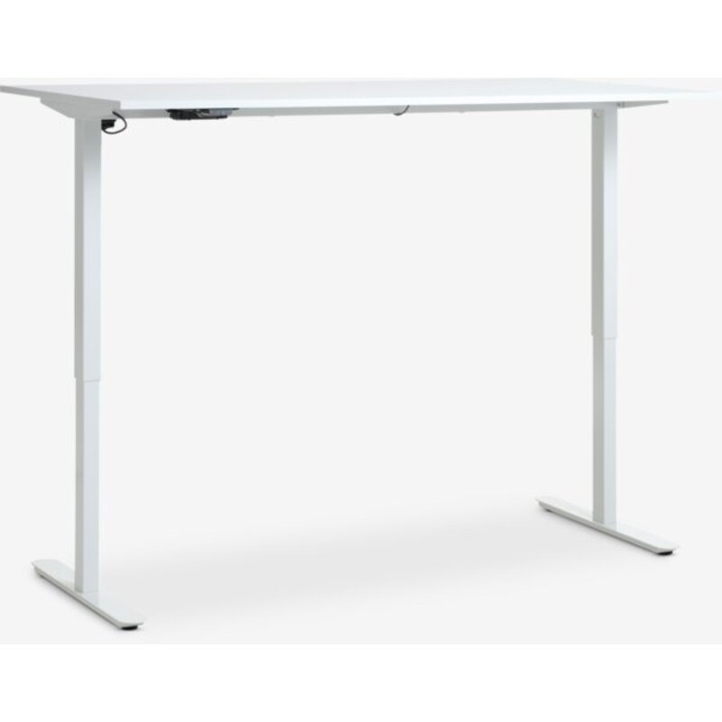 Radni sto sa podesivom visinom SVANEKE 70x140 cm, beli - pogled 5