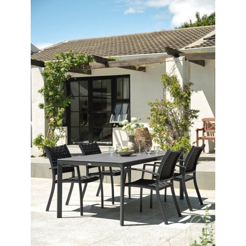 Baštenski sto KUMLA Š95xD200 cm, sivi, sinterovani kamen/aluminijum - pogled 5