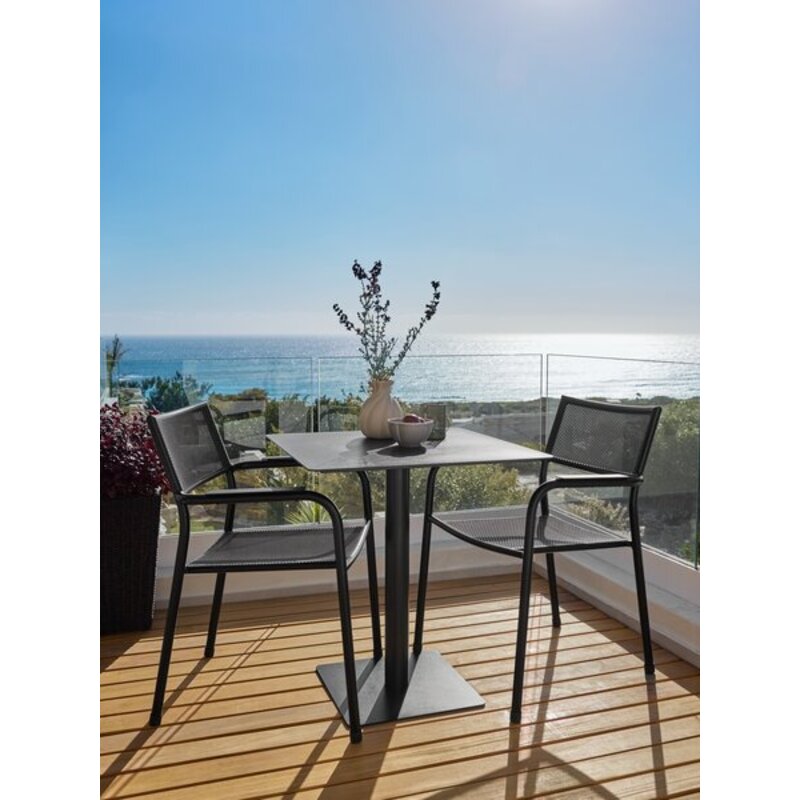 Baštenski bistro stočić KAPPRUET 65x65 cm, crna - pogled 5