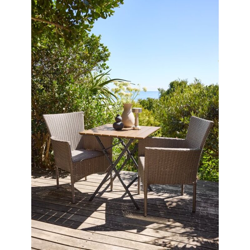 Bistro baštenski stočić SANDVIKA 65x65 cm, natur - pogled 5