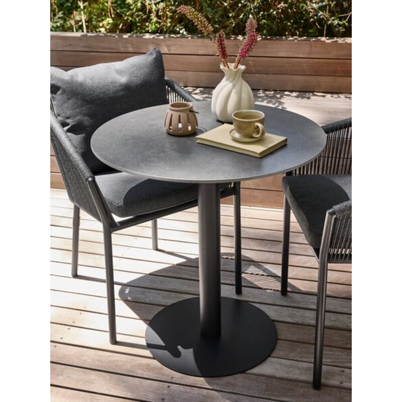 Baštenski bistro stočić VAMDRUP Ø70 cm, tamno siva - pogled 5